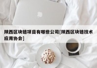 陕西区块链项目有哪些公司[陕西区块链技术应用协会]